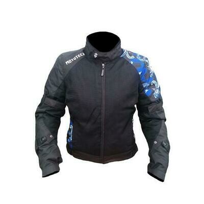 Scrambler Air Women&#39;s Motorcycle Jacket - Level 2 Black+Blue