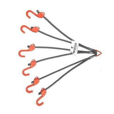 MotoTech Hexapod Bungee Tie-down System - 32&quot;/80cm-Grey+Orange