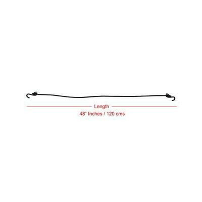 Grappler Bungee Tie-Down - 48"/120cms - Black - 8mm - Pack of 2