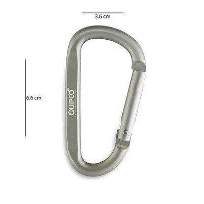 Quipco Matt Mercury Accessory Carabiner - 7cms - Sliver