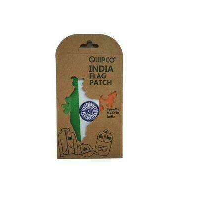 Quipco India Flag Patch - Embroidered with Coloured Borders