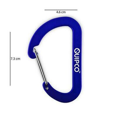 Quipco Matt Carbon Accessory Carabiner - 7cms - Blue