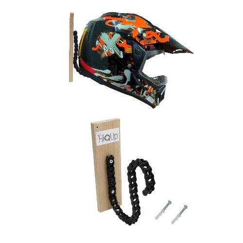 HiQUp Helmet Hanger Wall Hook made from Bike Chain