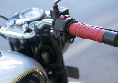 Leather Bike Handle Grips (Red)