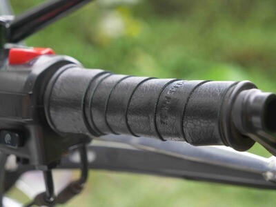 Leather Bike Handle Grips (Black)