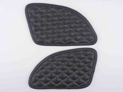 Raise Diamond Black With Cream Stitch
