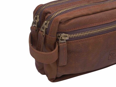 Toiletry Bag (Dark Tan)