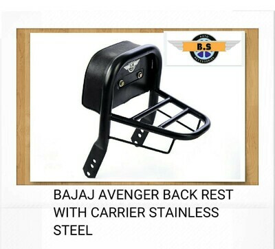 Bajaj Avenger Back Rest with Carrier Stainless Steel