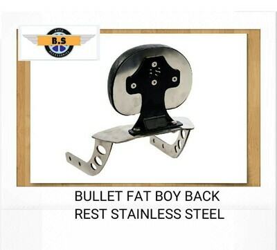 Bullet Fat Boy Back Rest Stainless Steel