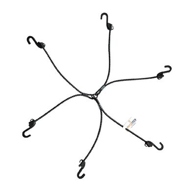 Reflective Hexapod Bungee Tie-down System-32"/80cm-Black