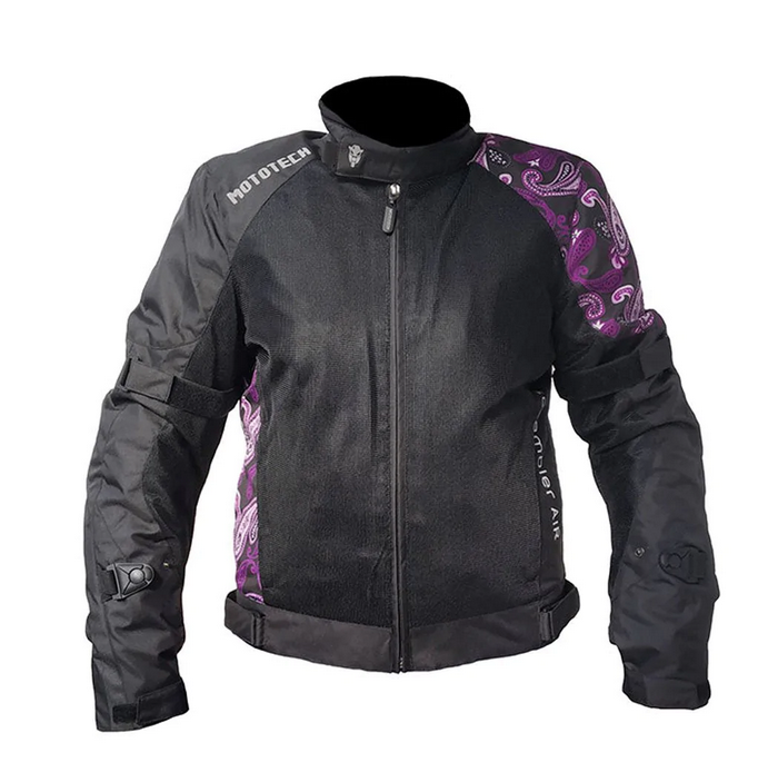 Scrambler Air Women&#39;s Motorcycle Jacket Level 2 - Black+Purple