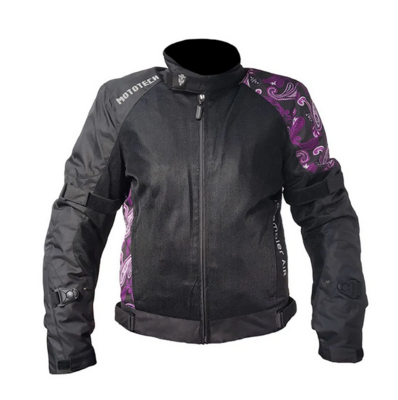Scrambler Air Women's Motorcycle Jacket Level 2 - Black+Purple