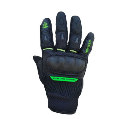 Urbane - Short Carbon Motorcycle Gloves - Green