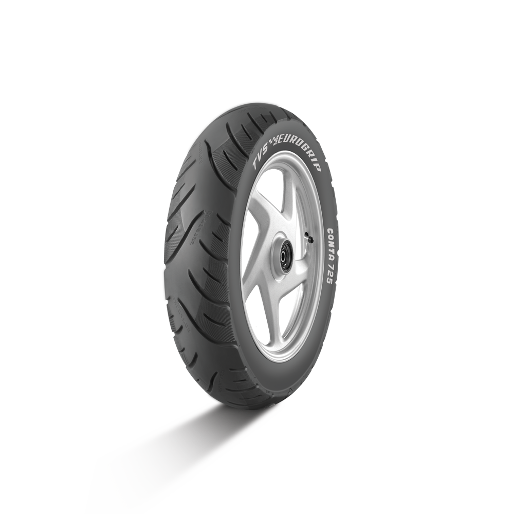 TVS EUROGRIP 90/100-10 53J CONTA 725 Tubeless Scooter Tyre, Front or Rear