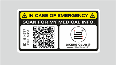 BC-MEDICAL ID STICKER + BLOOD GROUP STICKER : COMBO PACK