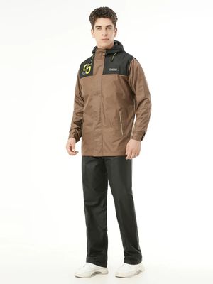 Zeel Classic Brown and Black Rainwear Set