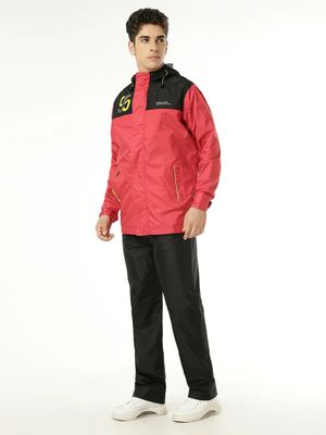 Zeel Classic Red and Black Rainwear Set