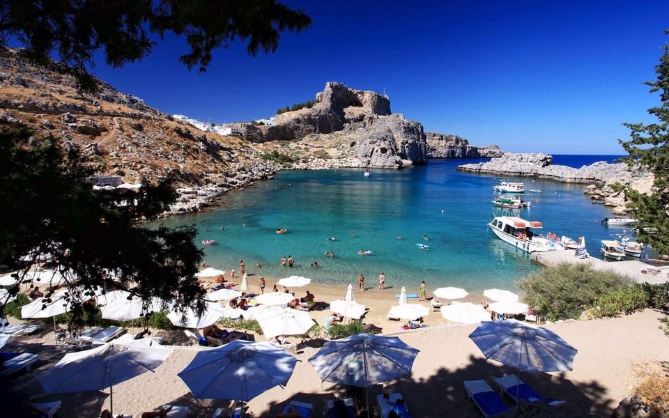 lindos by boat & 2 swimstops lindos by boat & 2 swimstops
