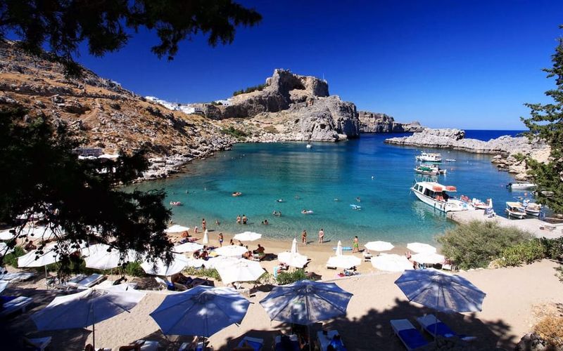 lindos by boat & 2 swimstops lindos by boat & 2 swimstops