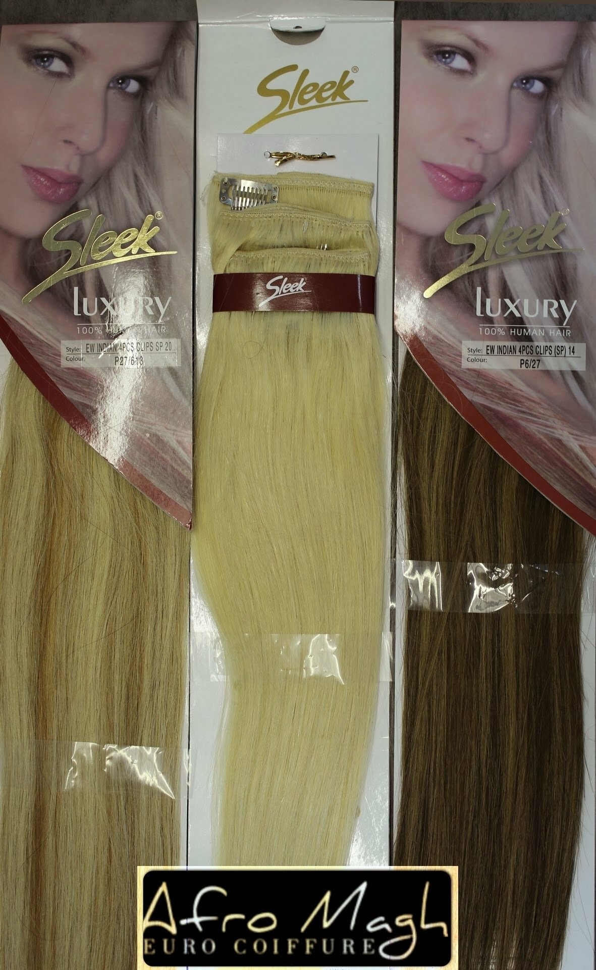 Sleek Luxury - European Weave Indian 4PCS Clip-In (Full Head ) 18