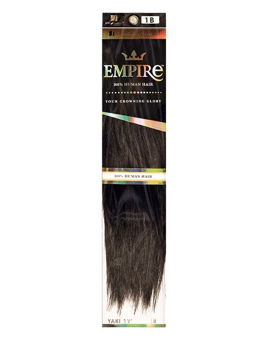 Extension De Cheveux Sensationnel Empire 100% Humain - Texture Yaki, 40 Cm, Couleur 1 (noir)