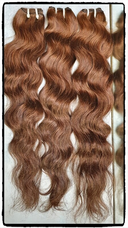 Lot de 3 Paquets d'extensions Indiennes ondulés 100% vierges & remy  24" 26" 28" (60 66 71cm) 