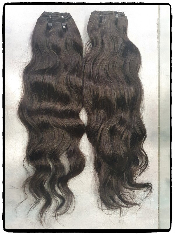 Extensions tissages Indiennes ondulées 100% vierges & remy 17" (43,5cm)