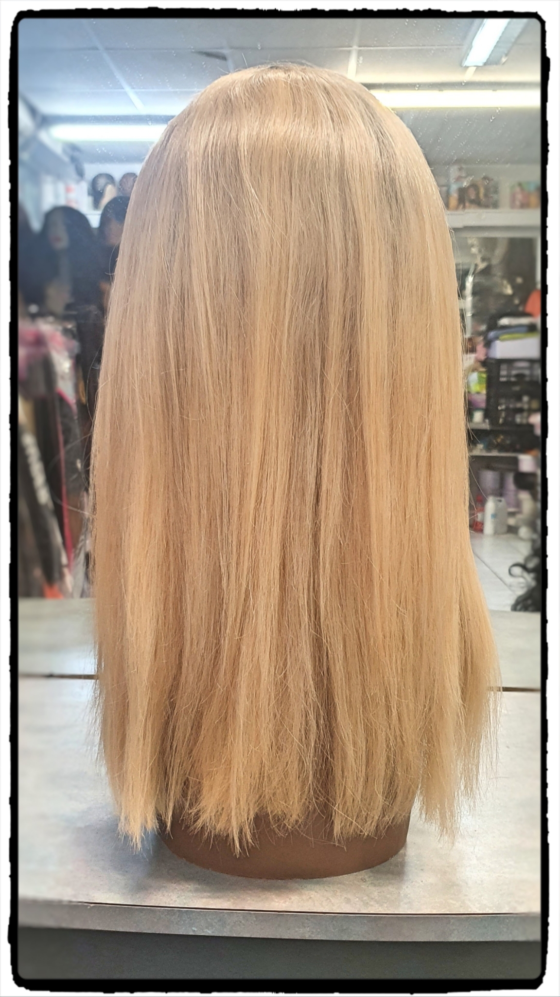 Perruque Bresilienne Lace front Ombre Noir Blond platine 14 pouces (35cm)