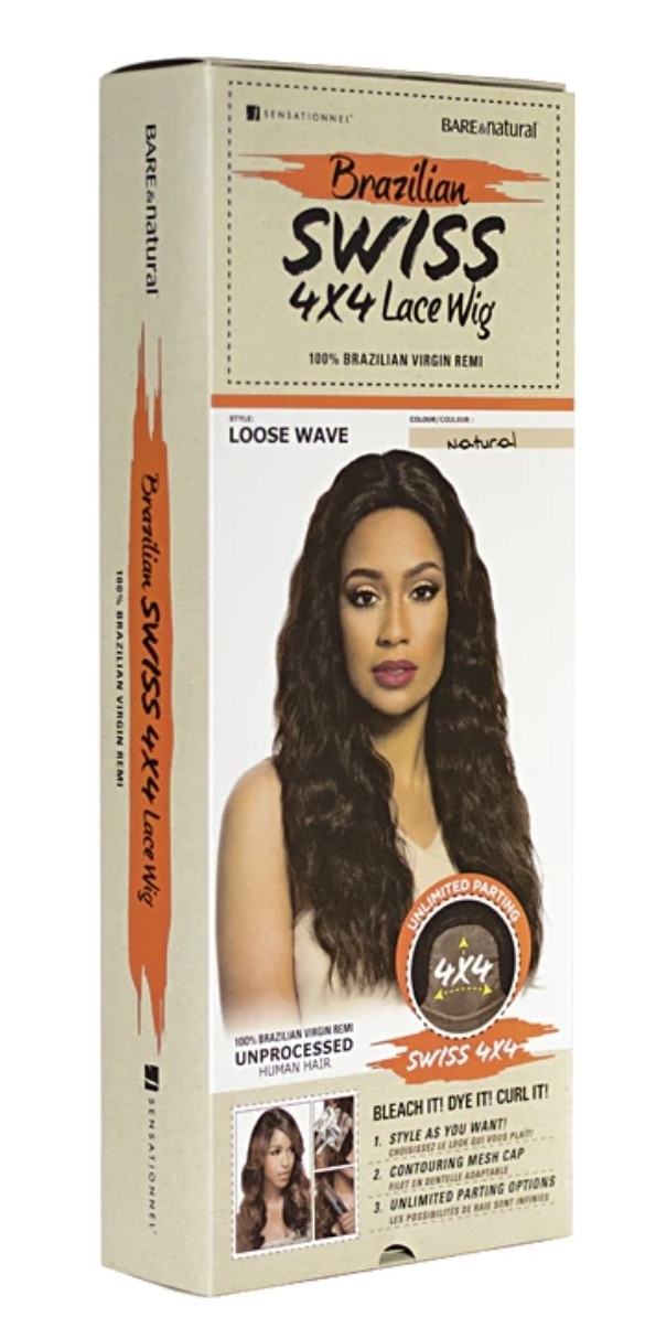 Bare & Natural - Perruque Brazilian Swiss 4×4 HD Lace - Loose Wave