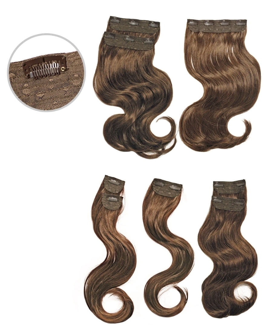 Clip-In Glam 8 piece - Extensions à clips - Wavy 20