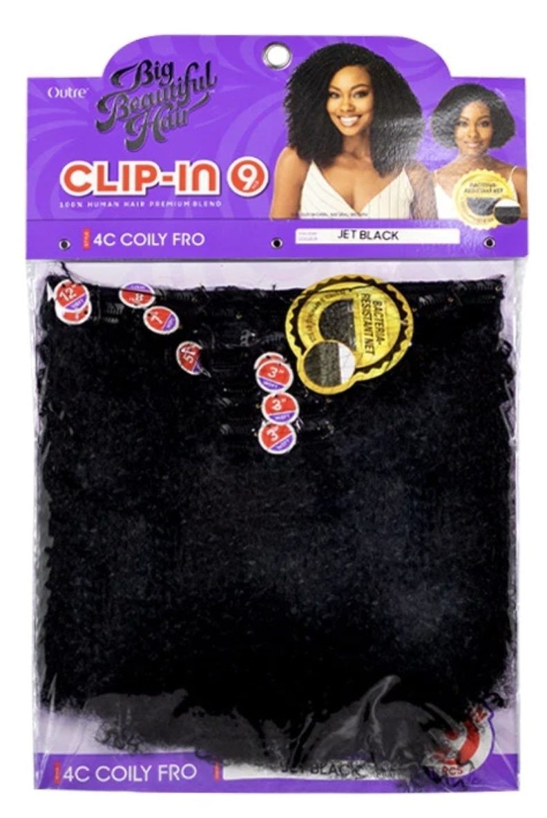 Outre Big Beautiful Hair - Extensions Clip-In 9PCS - 4C Coily Fro