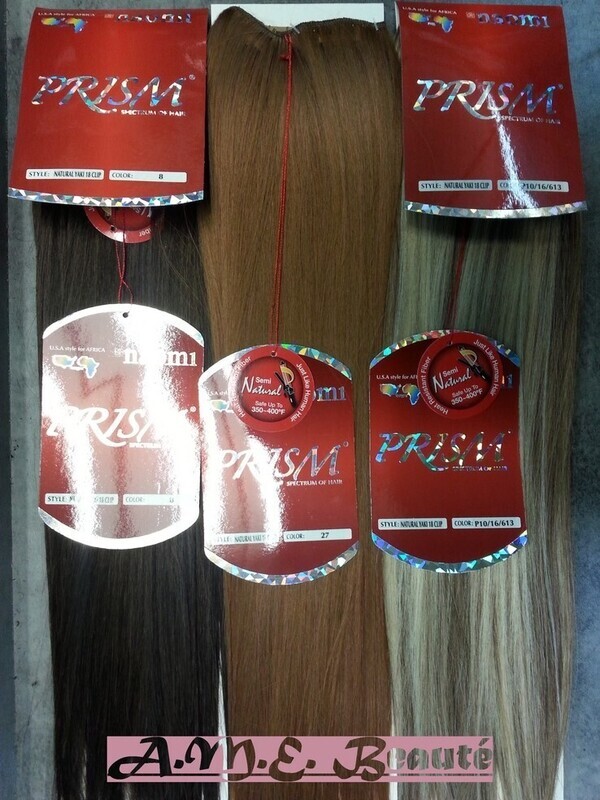 NAOMI Prism - Extensions à clips Yaki semi naturelles 18"