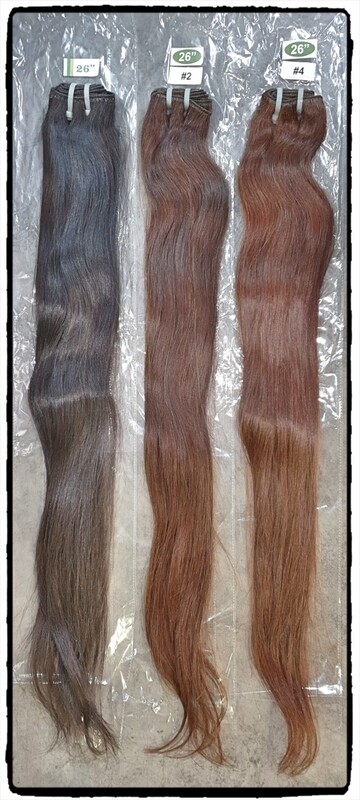 Extensions Indiennes Lisses 100% vierges & remy 24" & 26" (60 & 66cm) 