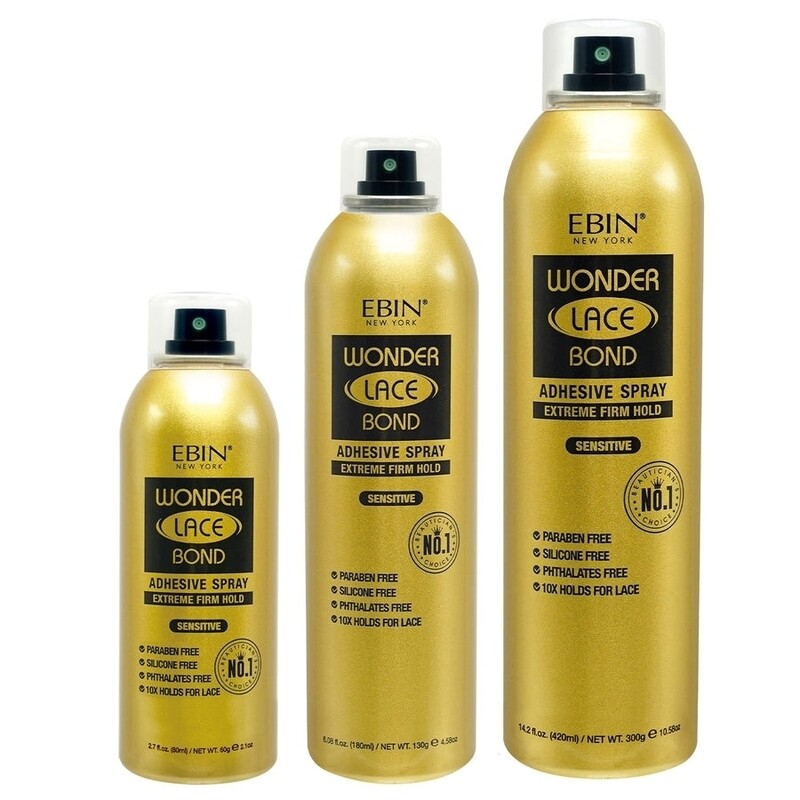 EBIN - WONDER LACE BOND WIG SPRAY ADHÉSIF - TENUE EXTRÊME FORTE  - PEAUX SENSIBLES (2,7 OZ/ 80 ML)