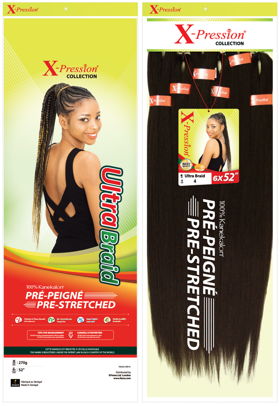 X-Pression 6x Ultra Braid Pre Stretched 52"