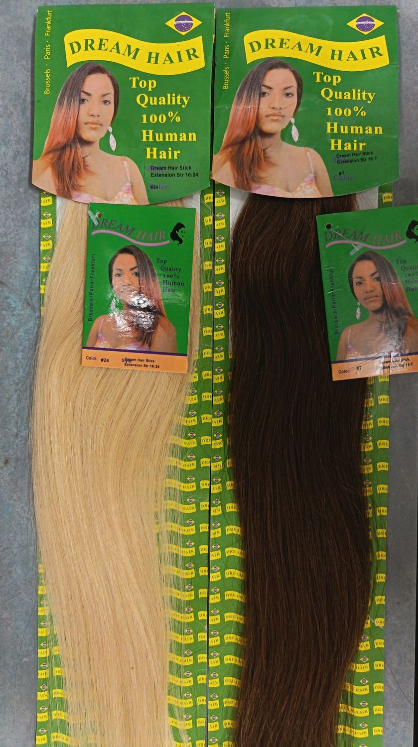 Dream Hair - 100 Mèches Extensions Bresiliennes à la colle raide 16" (40cm)