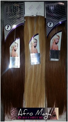 DIGNITY Deluxe -Extensions à clips 7 PCS 100% naturelles 18"