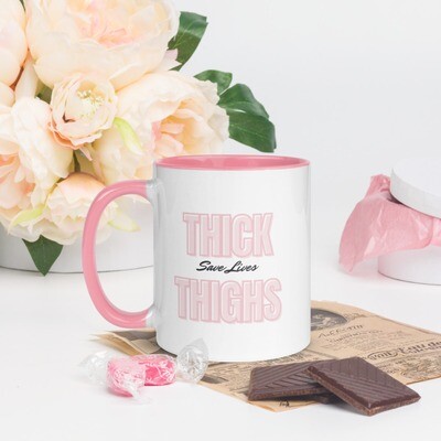 Thick Thighs Save Lives Mug with Color Inside