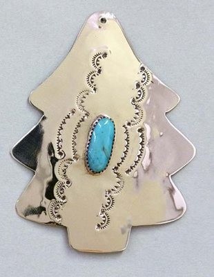 Silver Tree with Turquoise