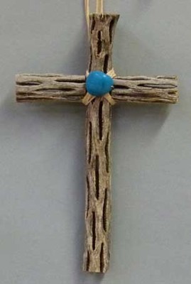 Cactus Cross + Turquoise Stone