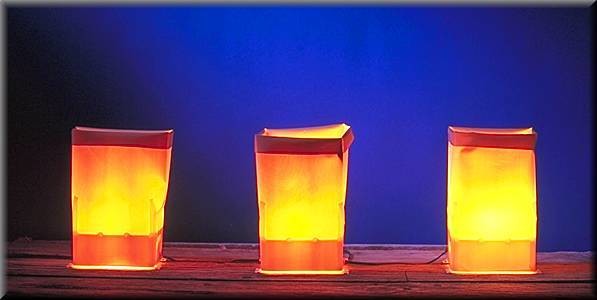 Electric Luminarias Set With LED Bulbs (Farolitos)