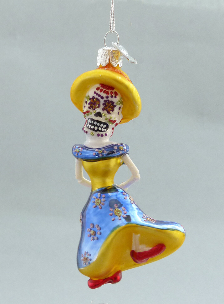 Day of the Dead Glass Dancing Woman