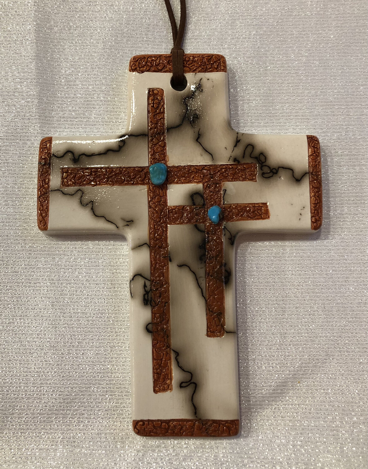 Cross With 2 Small Etched Crosses