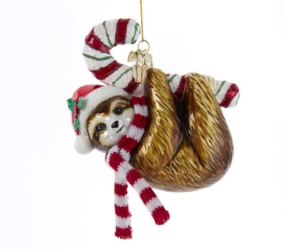 Sloth with Candy Cane