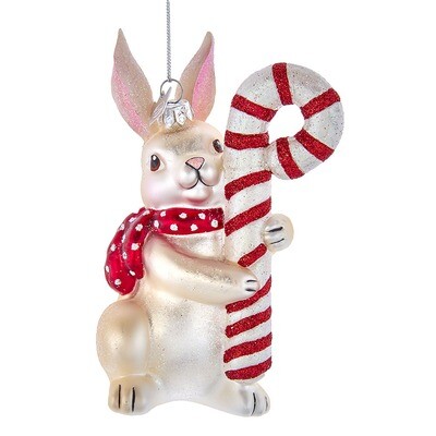 Bunny With Candy Cane
