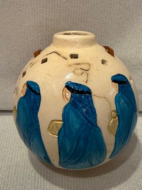 Three Kings on Horse Hair Pottery Ornament