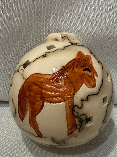 Donkey on Horse Hair Pottery Ornament Donkey on Horse Hair Pottery Ornament