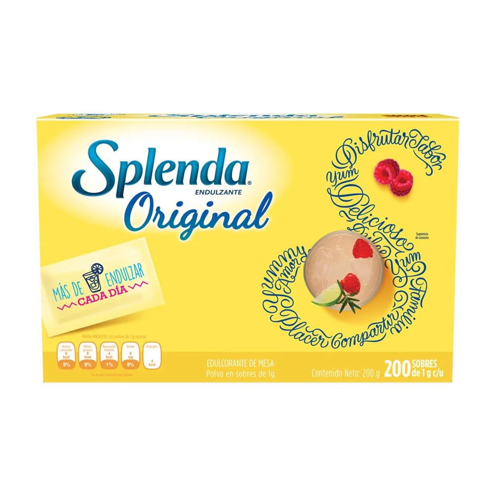 Endulzante en Polvo Splenda Libre de Calorías 200 Sobres