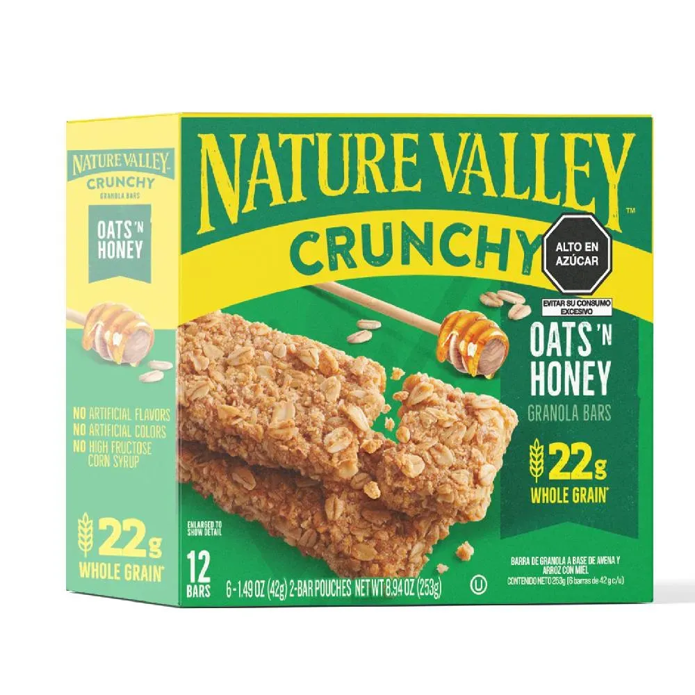 Barras de Granola Nature Valley Avena y Miel 12un