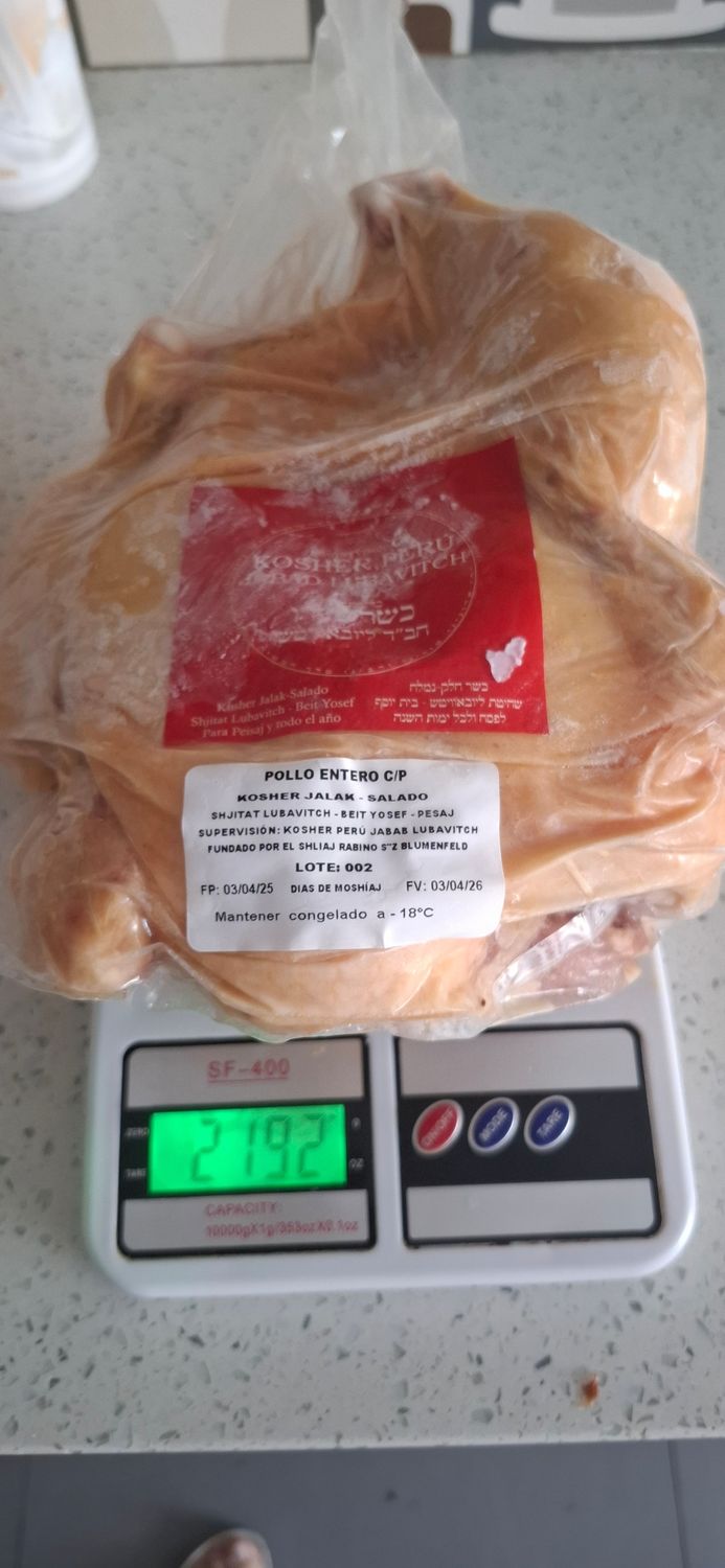 Pollo entero shejita Rab Blumenbled 